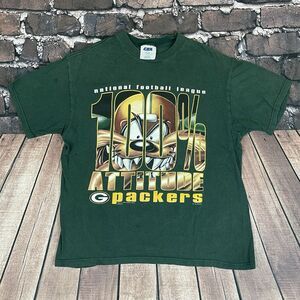 Vintage 1998 Green Bay Packers Taz T-Shirt Warner Bros Looney Toons YOUTH 14/16